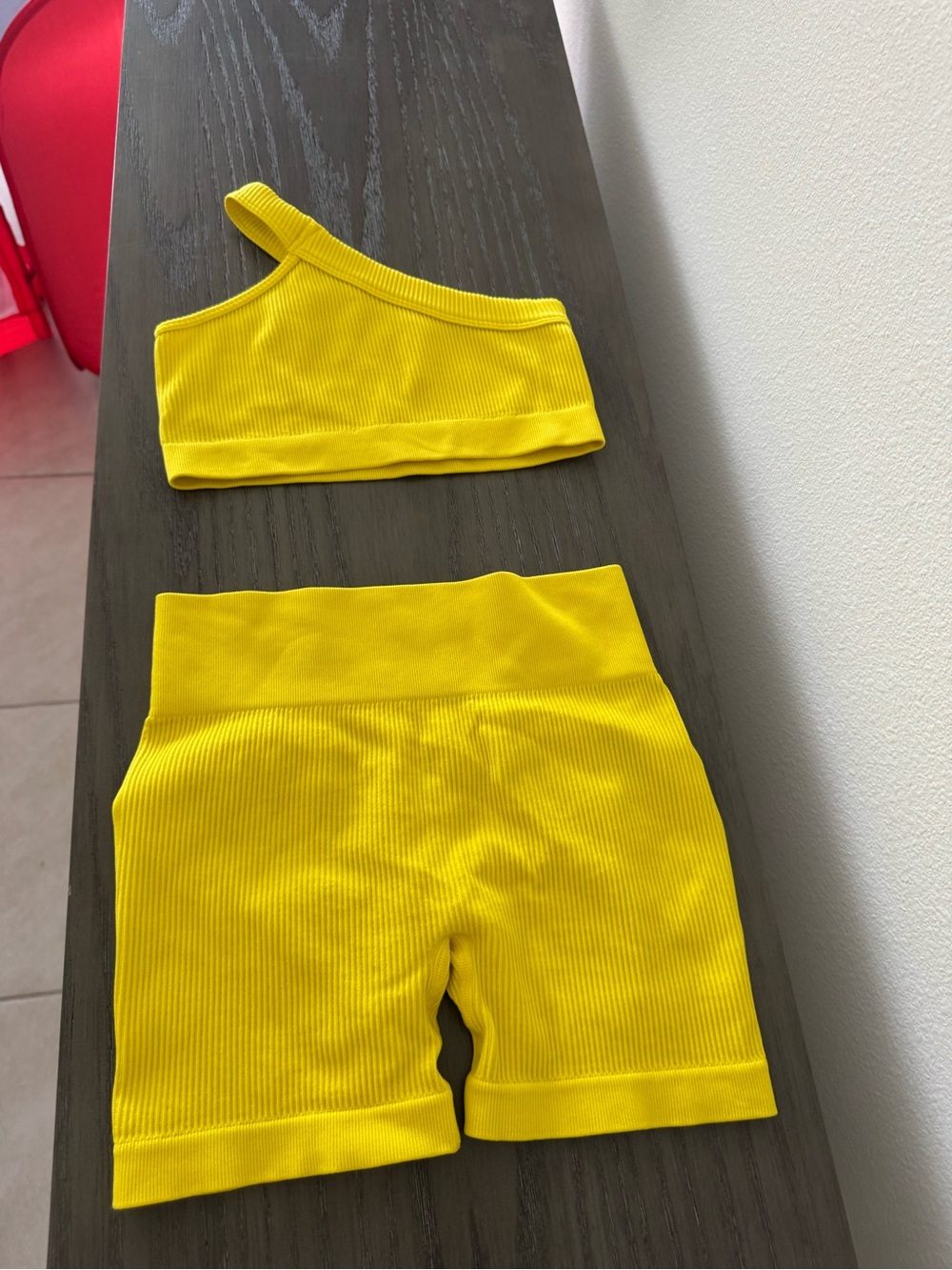 Yellow Workout outfit